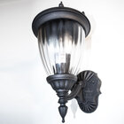 Arandela Colonial em alumínio vintage E27 retro - preta ST205P