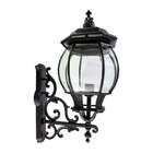 Arandela Colonial Grande Alumínio Preta Vintage 68cm St1480