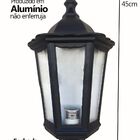 Arandela Colonial Meia Face 3 Vidros Alumínio Lumavi Bivolt