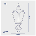 Arandela Colonial Sinhá P/ Muro 1515m Média