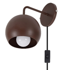 Arandela de Parede com fio Tabaco Alumínio Ball Luz Vita