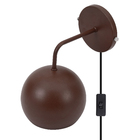 Arandela de Parede com fio Tabaco Alumínio Ball Luz Vita