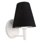 Arandela Cone Md-2004 Base Branco Cúpula Em Tecido 14/14x07cm