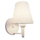 Arandela Cone Md-2004 Base Branco Cúpula Em Tecido 14/14x07cm