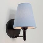 Arandela Cone Md-2004 Base Preto Cúpula Em Tecido 14/14x07cm