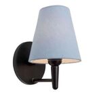 Arandela Cone Md-2004 Base Preto Cúpula Em Tecido 14/14x07cm