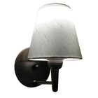 Arandela Cone Md-2004 Base Preto Cúpula Em Tecido 14/14x07cm