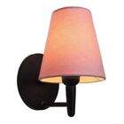 Arandela Cone Md-2004 Base Preto Cúpula Em Tecido 14/14x07cm