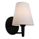 Arandela Cone Md-2004 Base Preto Cúpula Em Tecido 14/14x07cm