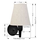 Arandela Cone Md-2013 Preto C/ Inter Liga E Desl Cúpula Em Te