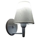 Arandela Cone Vivare Md-2004 Base Branco Cúpula Em Tecido - B