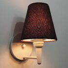 Arandela Cone Vivare Md-2004 Base Branco Cúpula Em Tecido - B