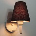 Arandela Cone Vivare Md-2004 Base Branco Cúpula Em Tecido - B