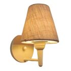 Arandela Cone Vivare Md-2004 Base Branco Cúpula Em Tecido - B