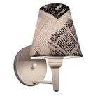 Arandela Cone Vivare Md-2004 Base Branco Cúpula Em Tecido - B