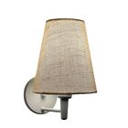 Arandela Cone Vivare Md-2007 Base Branco Cúpula Em Tecido - B