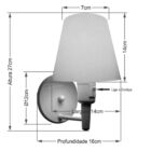 Arandela Cone Vivare Md-2013 Base Alumínio Cinza Com Interrup