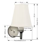 Arandela Cone Vivare Md-2032 Base Branco Com Interruptor Cúpu