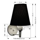 Arandela Cone Vivare Md-2032 Base Branco Com Interruptor Cúpu