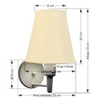 Arandela Cone Vivare Md-2032 Base Branco Com Interruptor Cúpu