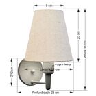 Arandela Cone Vivare Md-2032 Base Branco Com Interruptor Cúpu