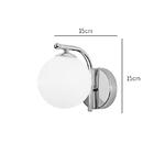 Arandela Corner Dourada Vidro Branco 15x15cm Para 1xg9 Bivolt