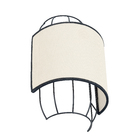 Arandela Creme Alumínio e Palha RAW Auremar