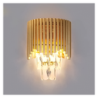 Arandela Cristal K9 Dourado Diâmetro 24cm