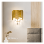 Arandela Cristal K9 Dourado Diâmetro 24cm