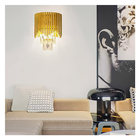 Arandela Cristal K9 Dourado Diâmetro 24cm