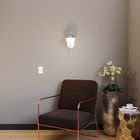 Arandela de Parede Cromada Alumínio e Vidro Seattle Lumicentro