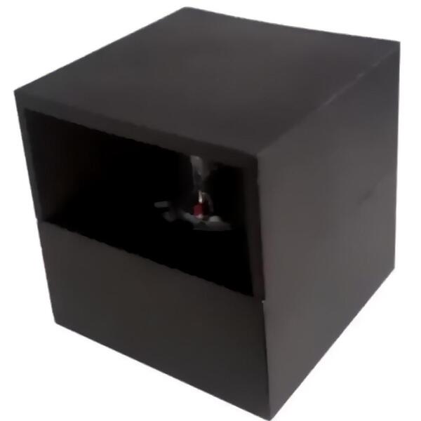 Arandela Cubo Um Facho 4104.a0.s Preto 2700k - Interlight