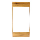 Arandela Curva Madeira Rádica Freijó E27 Leitoso 20x15x8,5cm