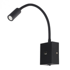 Arandela De Cabeceira Aine Usb Preta Led 3w 3000k Bivolt