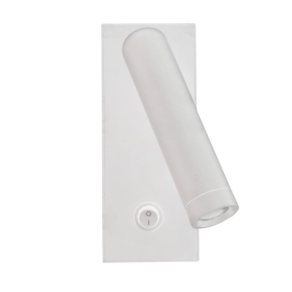 Arandela De Cabeceira Leitura Branca Led 3w 3000k Bivolt