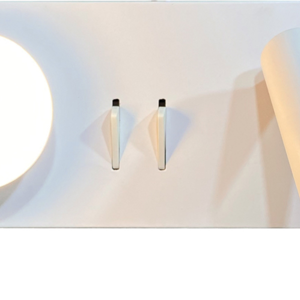 Arandela De Cabeceira Leitura Branca Led 8w 3200k Bivolt