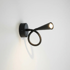 Arandela De Cabeceira Leitura Flexivel Preto Led 3w 3000k Biv