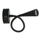 Arandela De Cabeceira Leitura Flexivel Preto Led 3w 3000k Biv