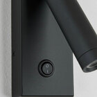 Arandela De Cabeceira Leitura Preta Led 3w 2700k Bivolt