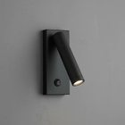 Arandela De Cabeceira Leitura Preta Led 3w 2700k Bivolt