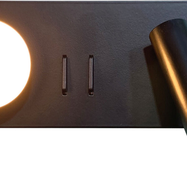 Arandela De Cabeceira Leitura Preto Led 8w 3200k Bivolt