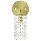 Arandela De Cristal Acrilico Clearcrillic Redonda Dourado