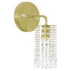 Arandela De Cristal Acrilico Clearcrillic Redonda Dourado