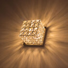 Arandela de Cristal K9 legítimo cubo quadrada + Lâmpada LED G