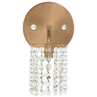 Arandela De Cristal Legitimo Clearcast Redonda Cobre