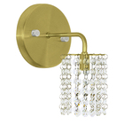 Arandela De Cristal Legitimo Clearcast Redonda Dourado