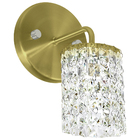 Arandela De Cristal Legitimo Clearwall Redonda Dourada