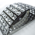 Arandela de Cristal legítimo meia lua grande para 2 lâmpadas