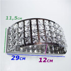 Arandela de Cristal legítimo meia lua grande para 2 lâmpadas