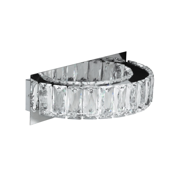 Arandela De Cristal Redonda Com Led Branco (alpha I)